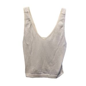 Old Navy Cream Ribbed Tank Top - Size Large, NWT